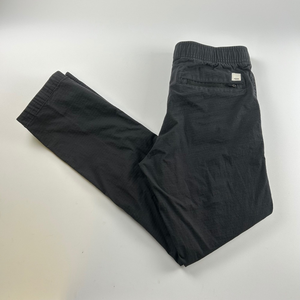 Vuori Men's S Gorpcore Ripstop Climber Pants Charcoal Grey Elastic Waist Hiking